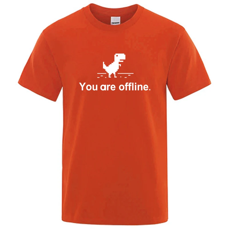 Funny dinosaur print t-shirt for men front view