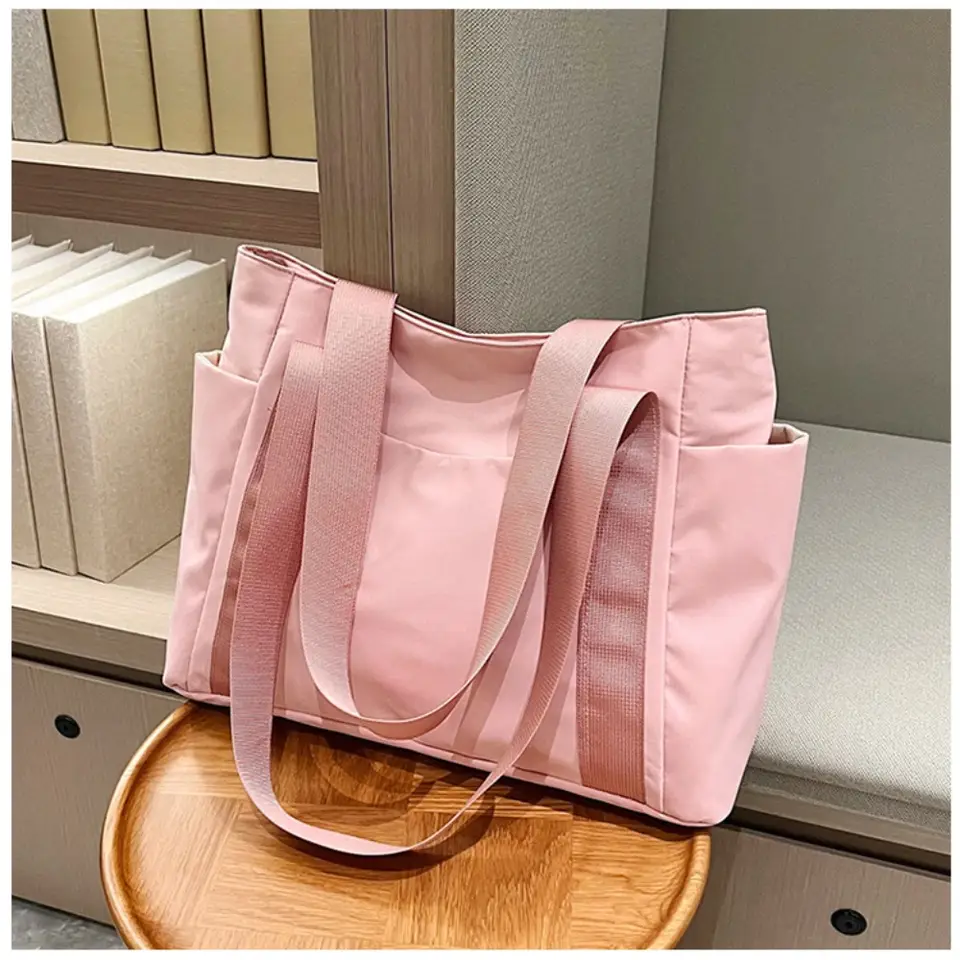 Black canvas shoulder bag