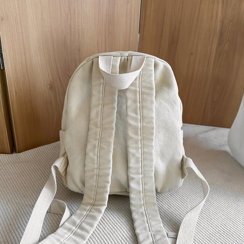 Small canvas backpack straps
