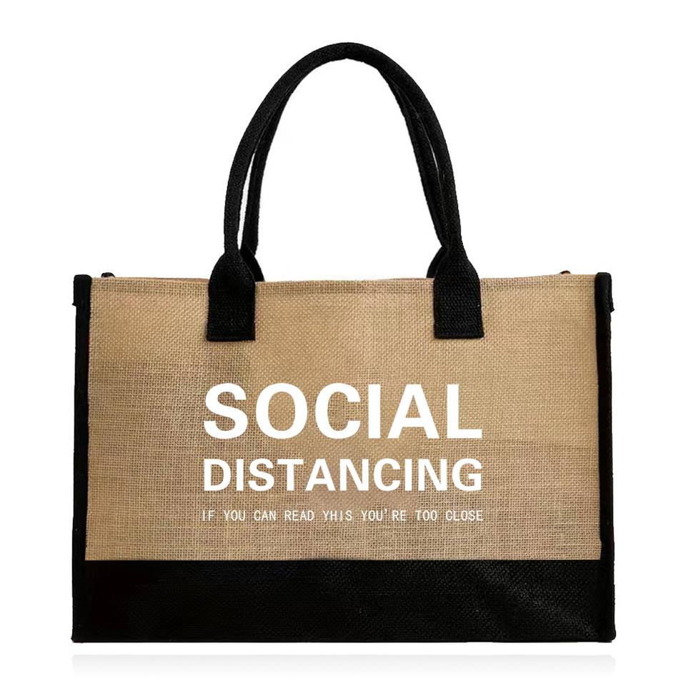 Jute tote bag style options