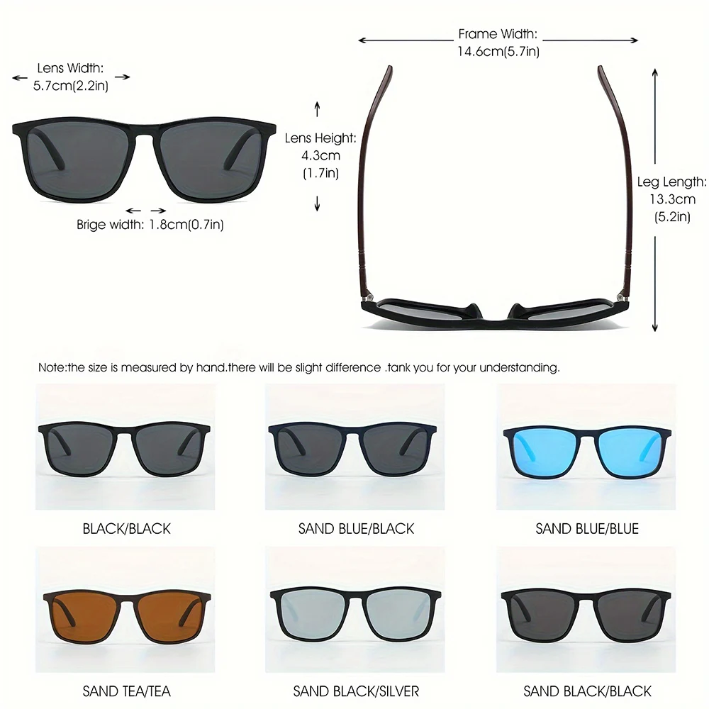 2pcs Luxury Square Vintage Polarized Cycling Sunglasses UV400 Men Women Fashion Eyewear Travel Driving Fishing Sun Glasses 2pcs Luxury Square Vintage Polarized Cycling Sunglasses UV400 Men Women Fashion Eyewear Travel Driving Fishing Sun Glasses