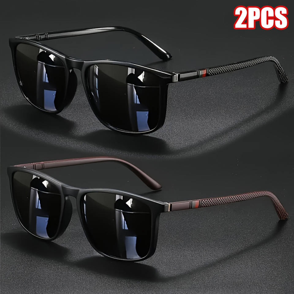 Square vintage sunglasses lens detail