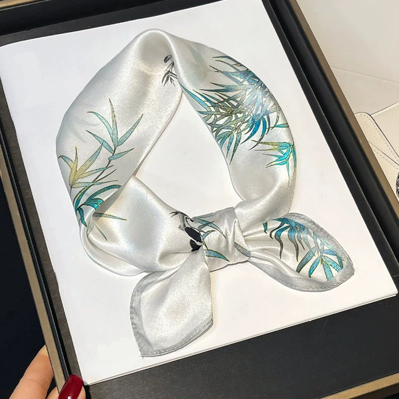 New 100% Real Silk Satin Women Scarf 2026 Flower Printed Foulard Femme Square Head Scarfs Bandana Shawl Gift For Lady Hijab New 100% Real Silk Satin Women Scarf 2026 Flower Printed Foulard Femme Square Head Scarfs Bandana Shawl Gift For Lady Hijab