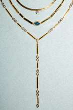 Womens layered lariat necklace