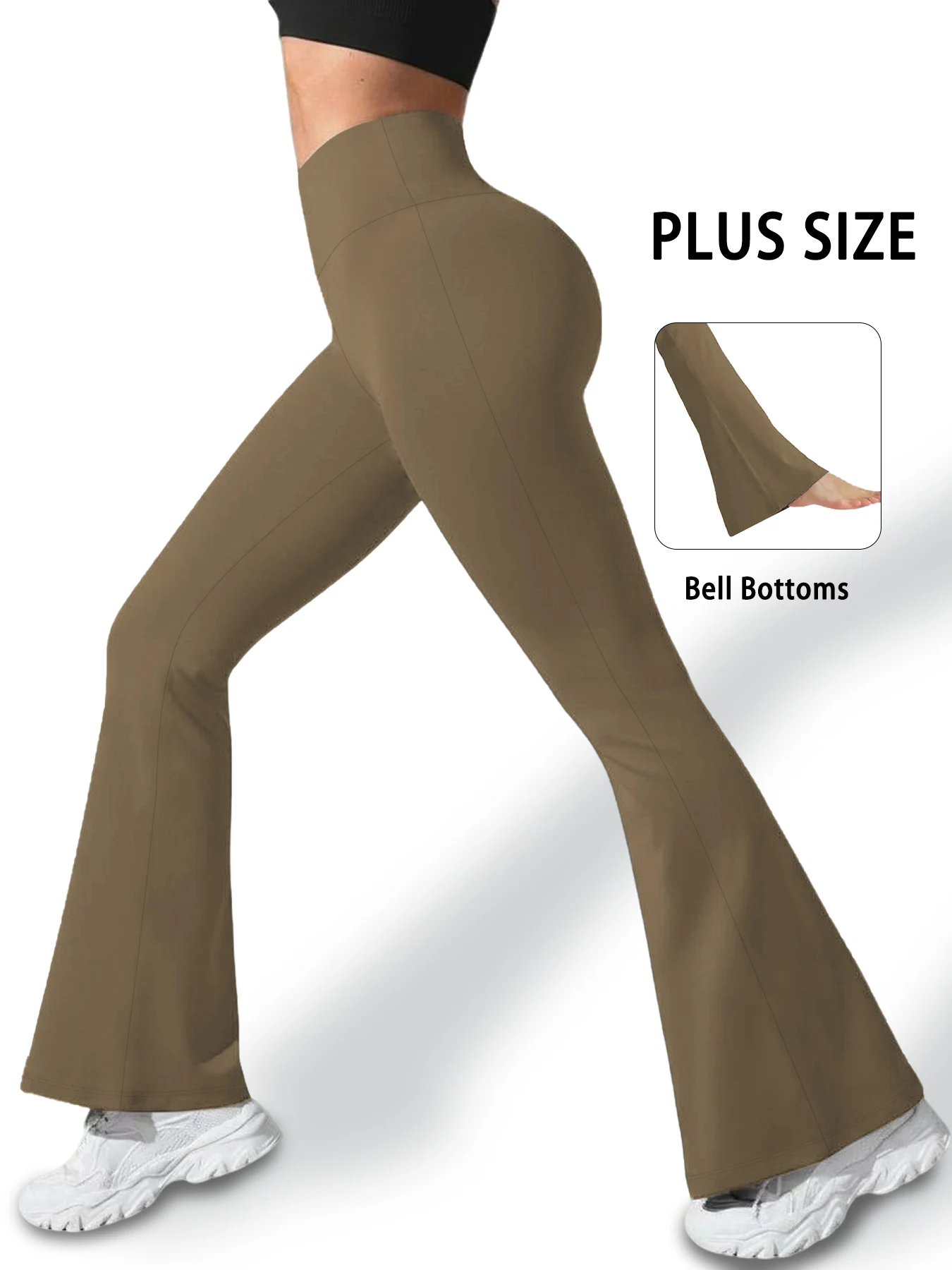 Bootleg bell bottom leggings detail