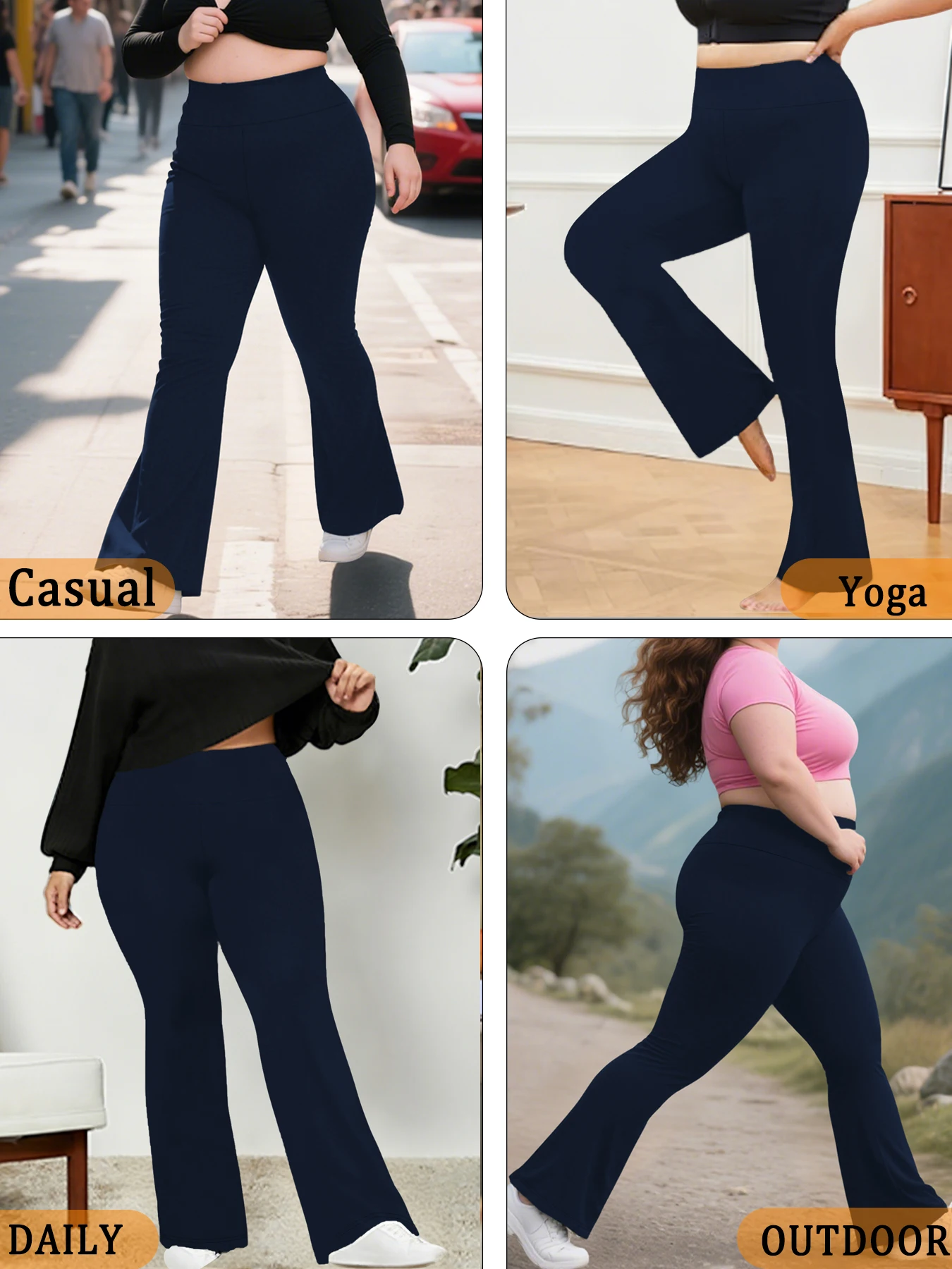 Super soft high waisted flare leggings front view