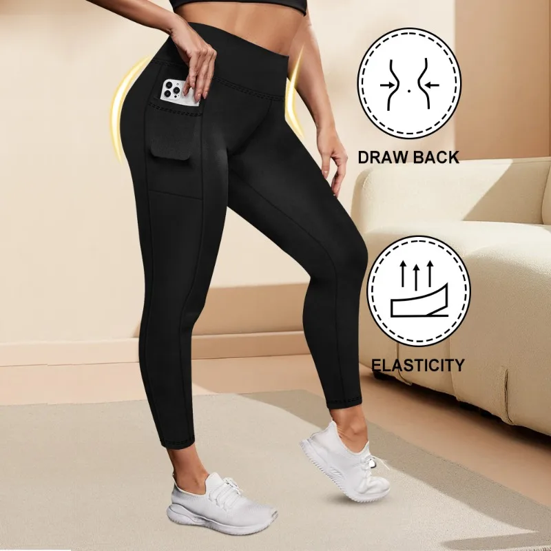 Women’s High-Waisted Yoga Pants Plus Size Butt-Lifting Workout Leggings with Pockets Elastic Activewear for Gym & Running Women's High-Waisted Yoga Pants Plus Size Butt-Lifting Workout Leggings with Pockets Elastic Activewear for Gym & Running