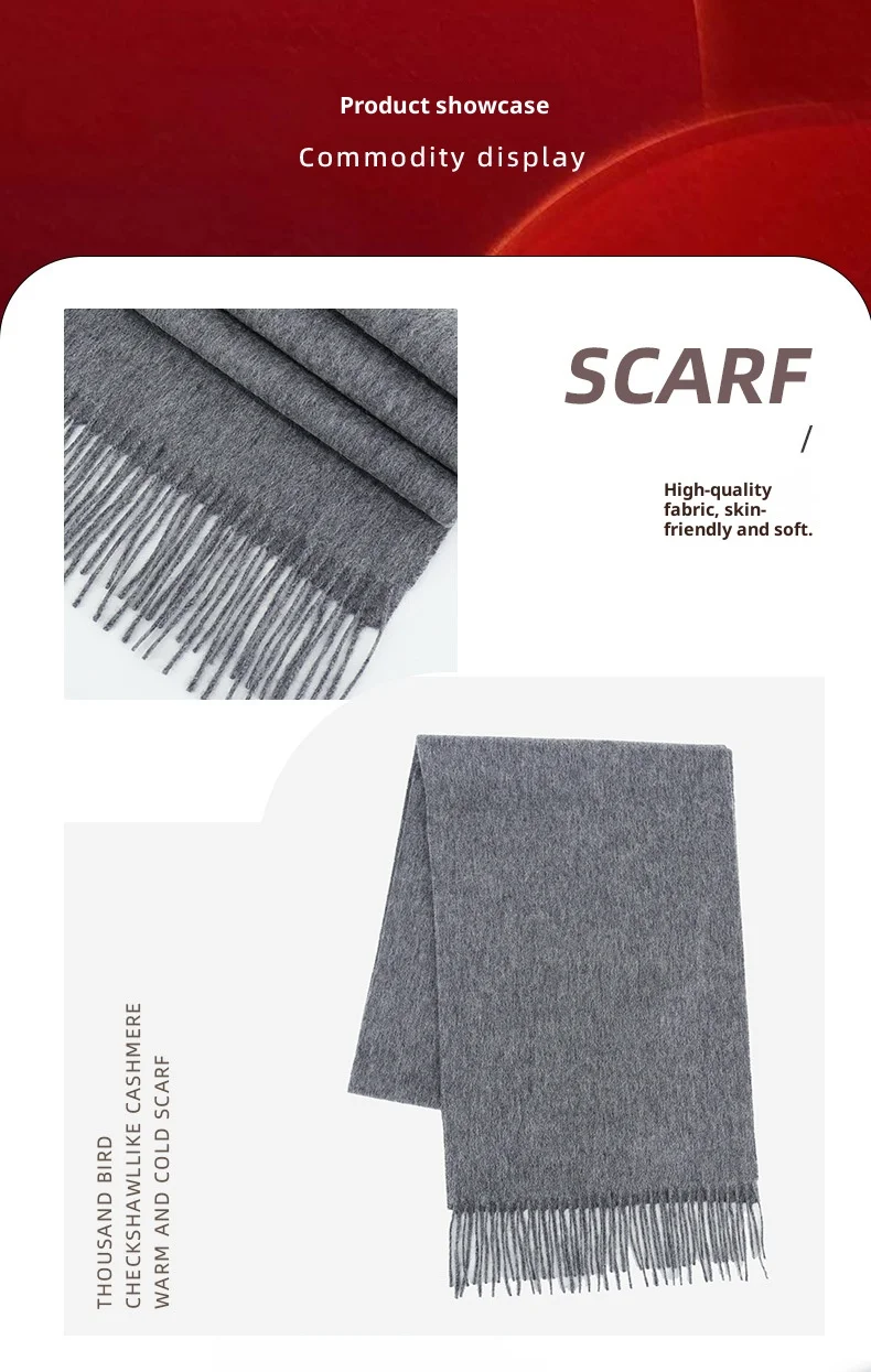 Wool knitted scarf hat gloves set worn