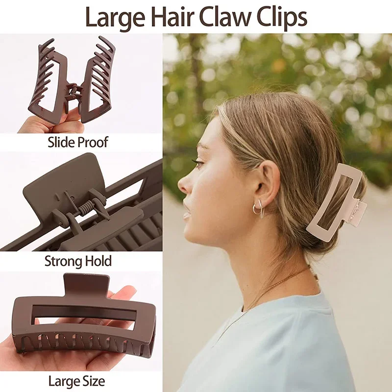 Hair claw clips styled on hair