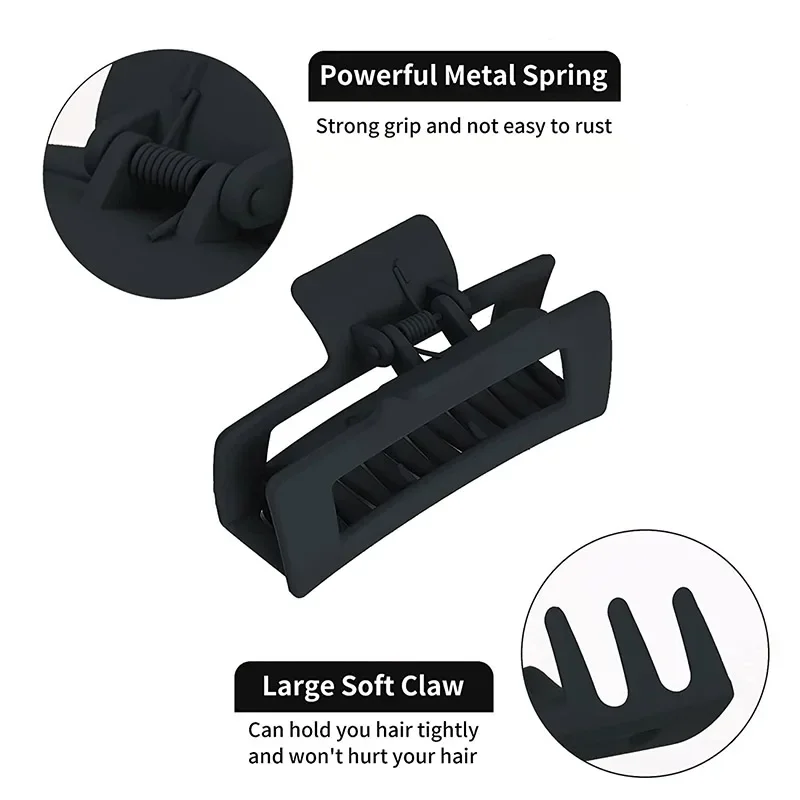Nonslip hair claw clip grip detail