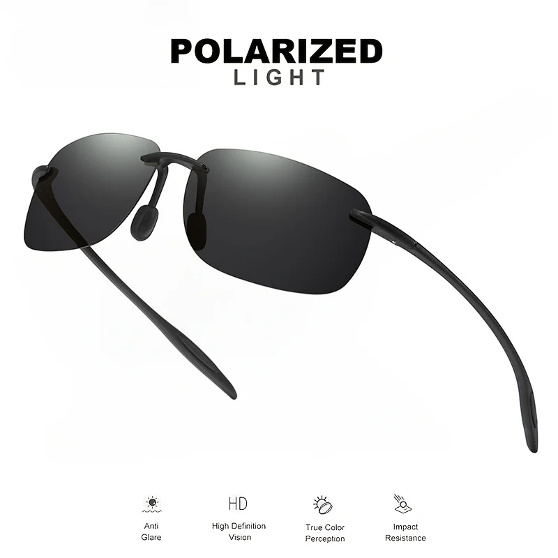 Polarized sunglasses side angle