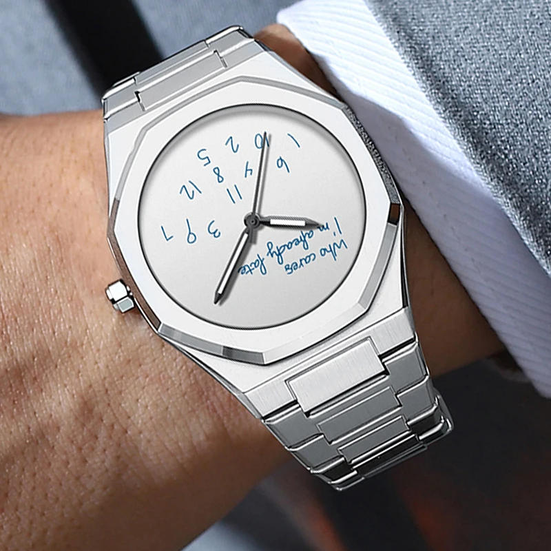 Minimalist business watch for men on wrist