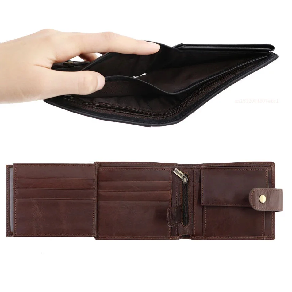 Men’s Wallet Rfid Vintage Genuine Leather Wallets for Men Credit Card Holder Purse Money Bag Wallet Man Men's Wallet Rfid Vintage Genuine Leather Wallets for Men Credit Card Holder Purse Money Bag Wallet Man