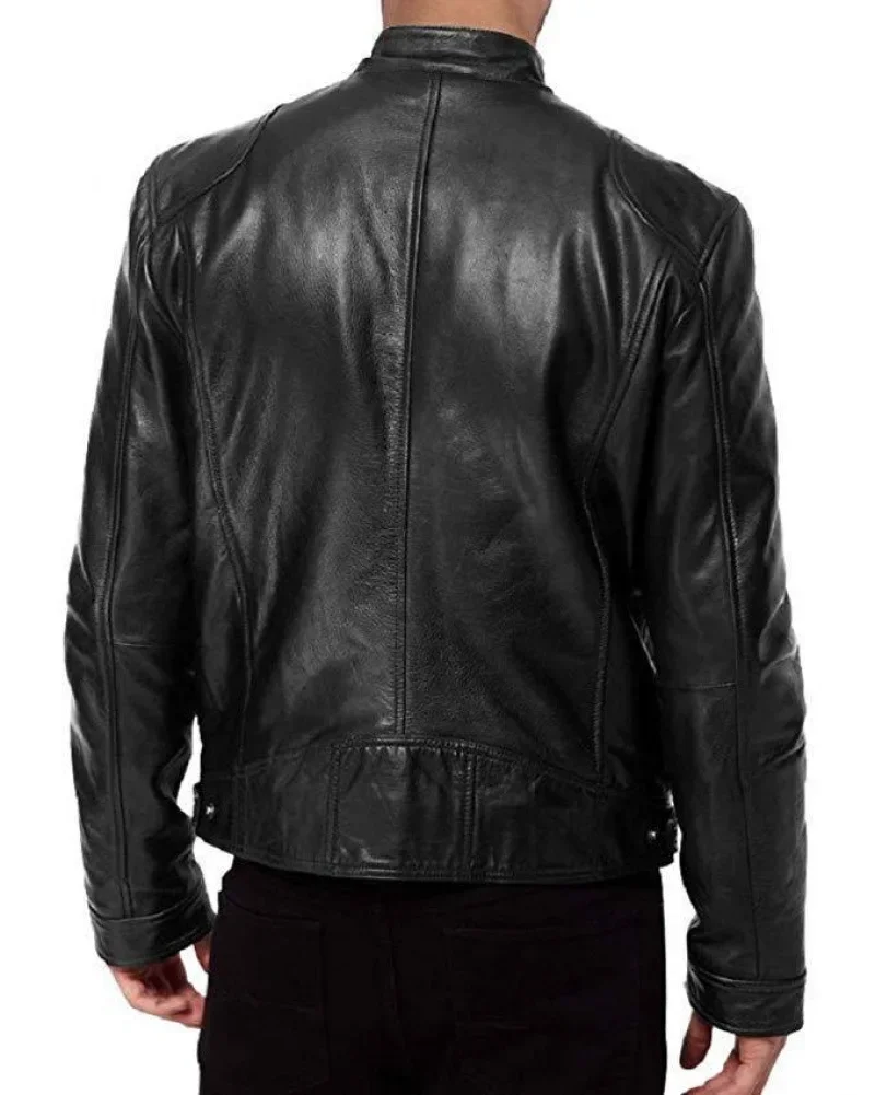 Men’s Leather Jacket Bomber Motorcycle Biker Pu Leather Casual Loose Fit Faux Jacket For Men Men's Leather Jacket Bomber Motorcycle Biker Pu Leather Casual Loose Fit Faux Jacket For Men
