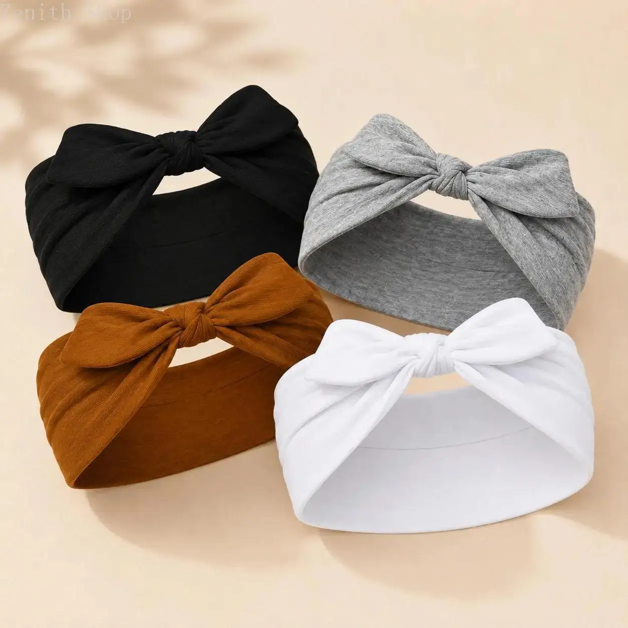 Knotted bow headband set colors