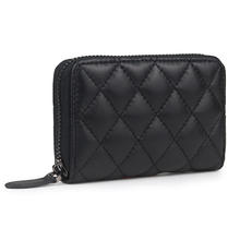Quilted leather coin purse color options