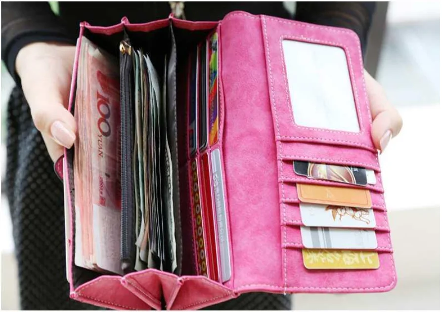Women’s Long Wallet PU Nubuck Leather Large Capacity RFID Blocking Clutch, Multi Card Slots, Zipper Coin Pocket, Snap Closure Women’s Long Wallet PU Nubuck Leather Large Capacity RFID Blocking Clutch, Multi Card Slots, Zipper Coin Pocket, Snap Closure