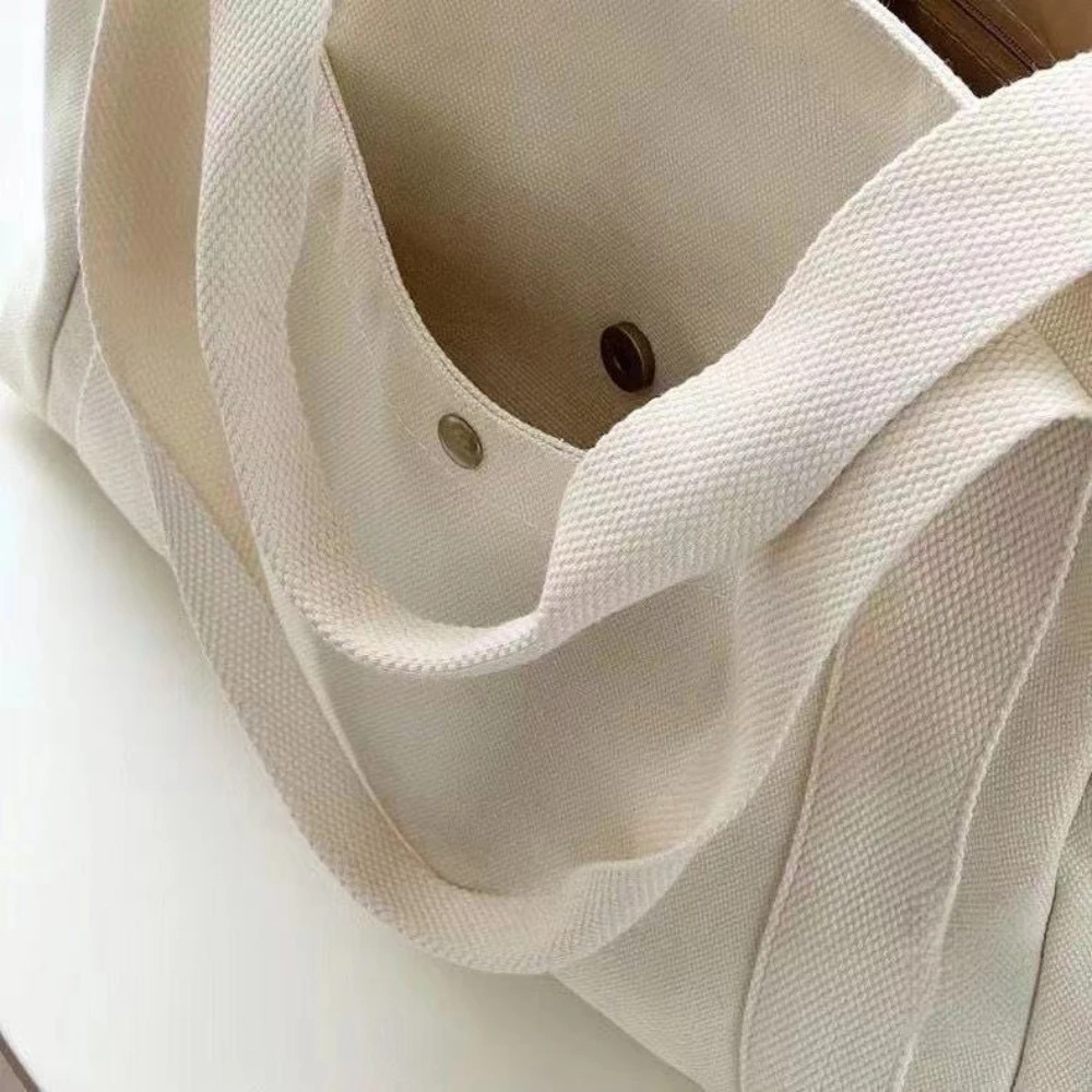 Large capacity canvas tote bag for women front view