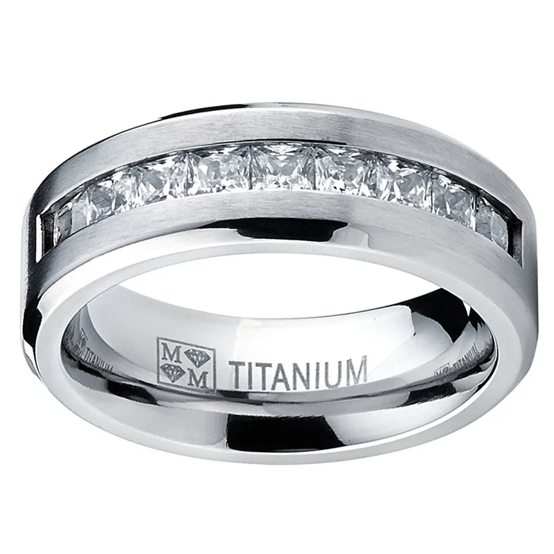 Hot Selling Silver Plated Stainless Steel Rings For Men Square Cubic Zircon Ring Jewelry Accessories Wholesale Size 7-13 Hot Selling Silver Plated Stainless Steel Rings For Men Square Cubic Zircon Ring Jewelry Accessories Wholesale Size 7-13
