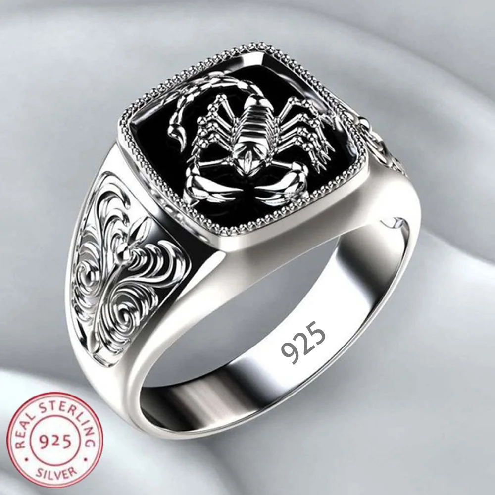 925 Sterling Silver Men Rings High Quality for Men Temperament Banquet Wedding Jewelry Anniversary Party Gifts 925 Sterling Silver Men Rings High Quality for Men Temperament Banquet Wedding Jewelry Anniversary Party Gifts