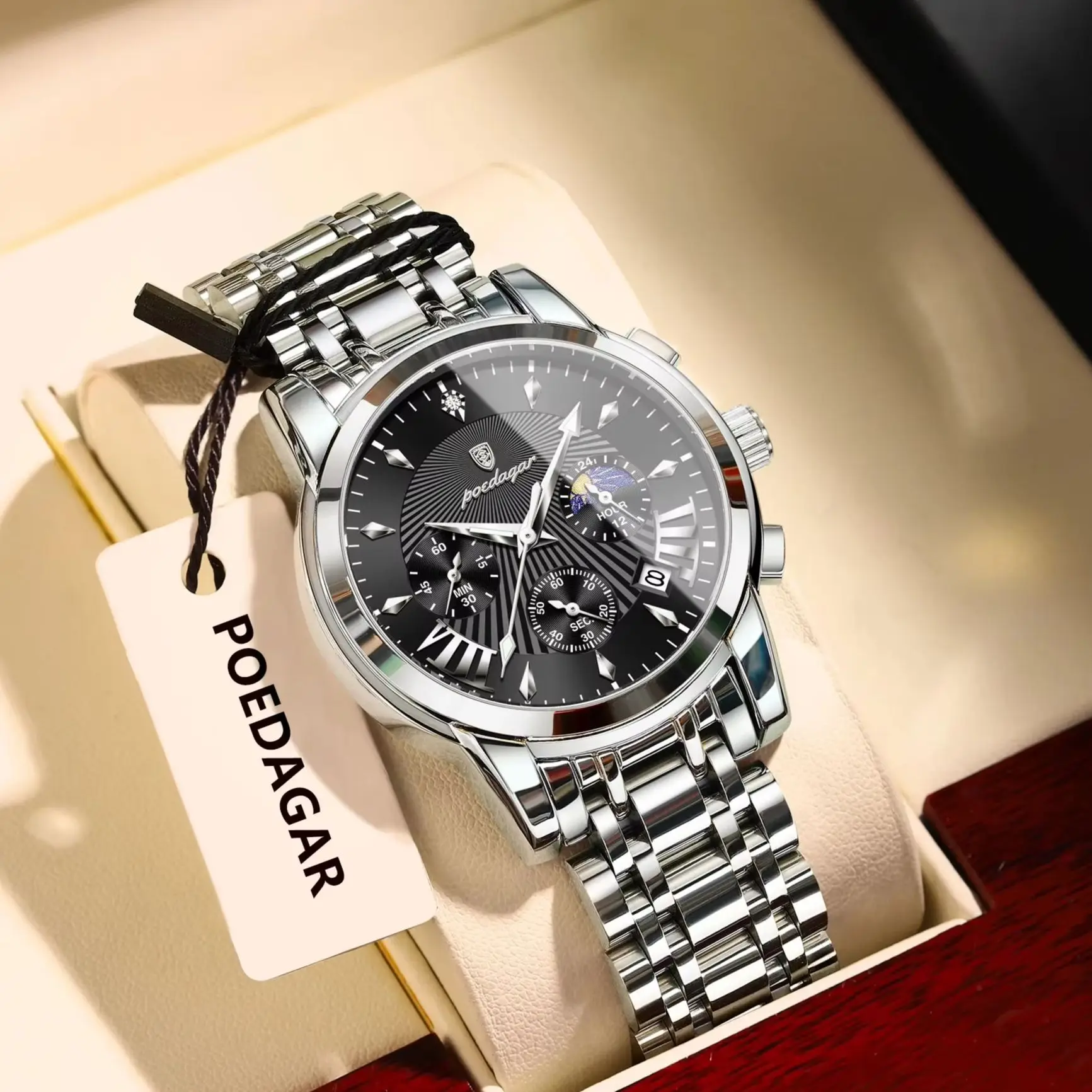POEDAGAR Original Military Men Watches Waterproof Luminous Date Chronograph Man Watch Stainless Steel Men’s Quartz Watches Reloj POEDAGAR Original Military Men Watches Waterproof Luminous Date Chronograph Man Watch Stainless Steel Men's Quartz Watches Reloj