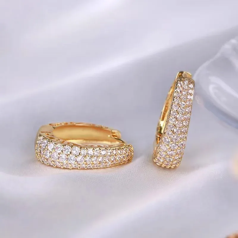925 Sterling Silver Dazzling CZ Stone Hoop Earrings For Women Vintage Simple Zircon Circle Drop Earrings Elegant Party Jewelry 925 Sterling Silver Dazzling CZ Stone Hoop Earrings For Women Vintage Simple Zircon Circle Drop Earrings Elegant Party Jewelry