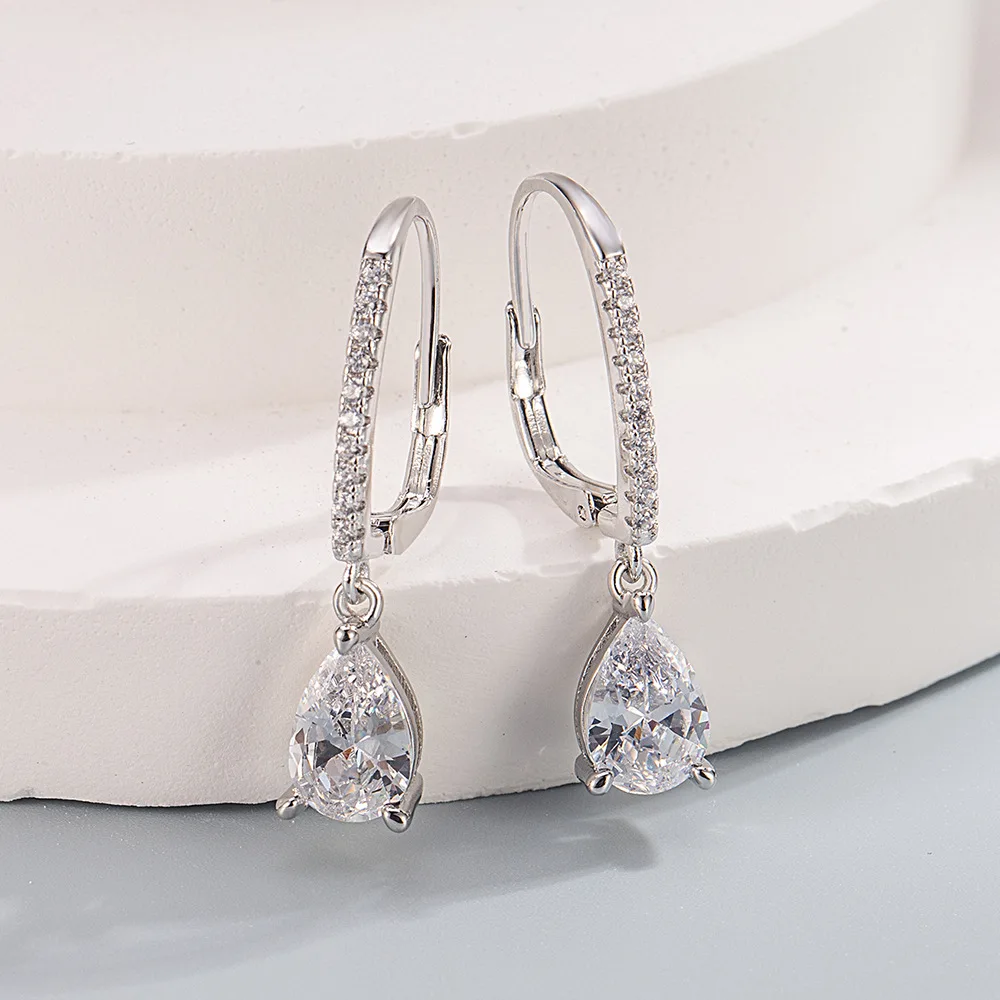 New 925 Sterling Silver Shining Zircon Earrings Women’s Circle Round Earrings Fashionable Elegant Jewelry Birthday Party Gifts New 925 Sterling Silver Shining Zircon Earrings Women's Circle Round Earrings Fashionable Elegant Jewelry Birthday Party Gifts