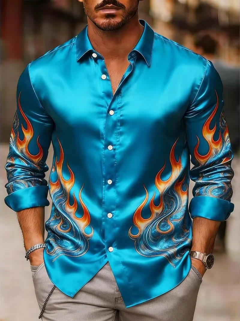 New Halloween Pumpkin Spider Web Bat Printed Long Sleeve Shirt Personalized Trendy Men’s Casual Slim Fit Shirt New Halloween Pumpkin Spider Web Bat Printed Long Sleeve Shirt Personalized Trendy Men's Casual Slim Fit Shirt