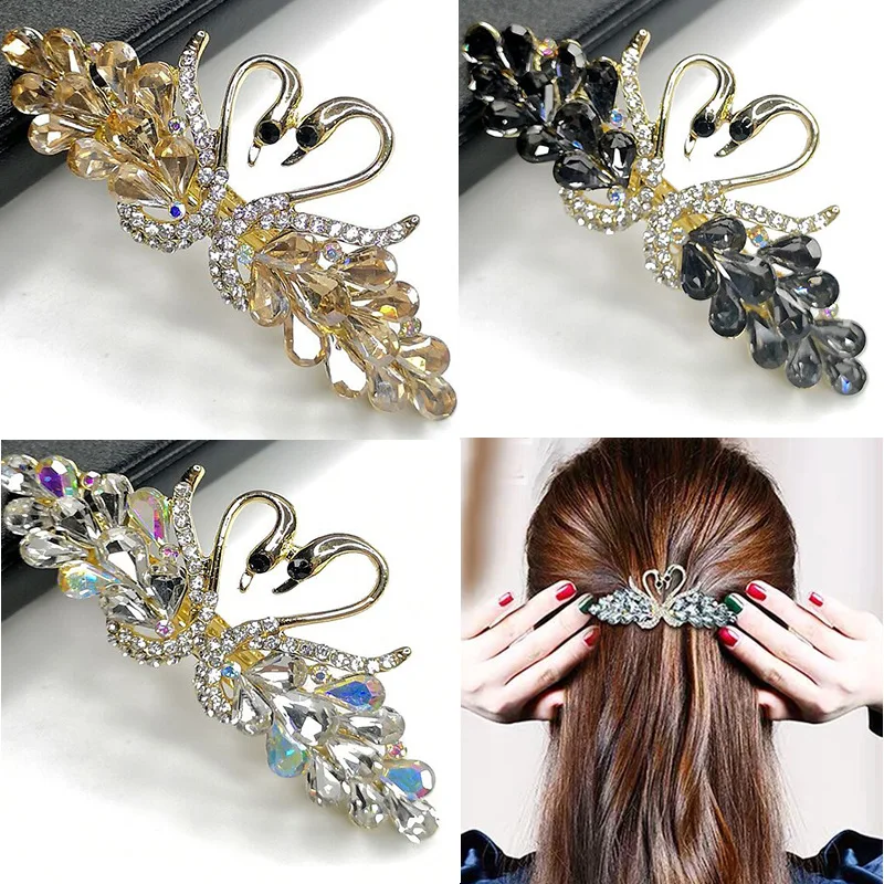 Sparkly Diamond Swan Barrettes Stylish Barrette Hair Clip Hair Clip Hair Clip Pony Tail Clip Head Top Clip Sparkly Diamond Swan Barrettes Stylish Barrette Hair Clip Hair Clip Hair Clip Pony Tail Clip Head Top Clip