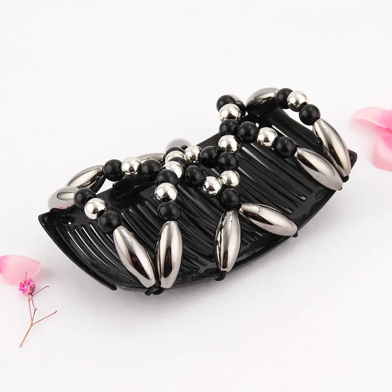 European and American Fashion Beaded Versatile Hair Comb Women’s Handmade Beaded Versatile Magic Hair Comb Headwear Accessories European and American Fashion Beaded Versatile Hair Comb Women's Handmade Beaded Versatile Magic Hair Comb Headwear Accessories