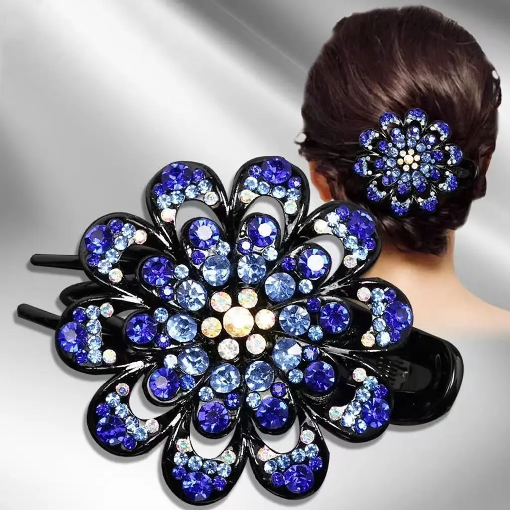 Korean Style Women Girls Hair Accessories Duck Billed Hairpins Headwear Coiled Rhinestone Elegant Hair Clip Three Tooth Clip Korean Style Women Girls Hair Accessories Duck Billed Hairpins Headwear Coiled Rhinestone Elegant Hair Clip Three Tooth Clip
