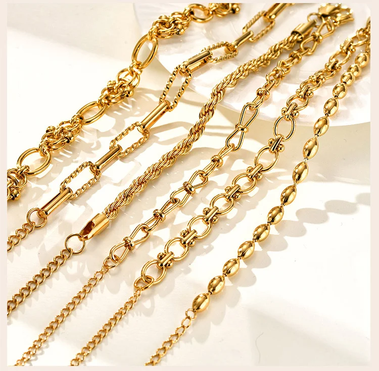 Gold plated layering bracelet for women