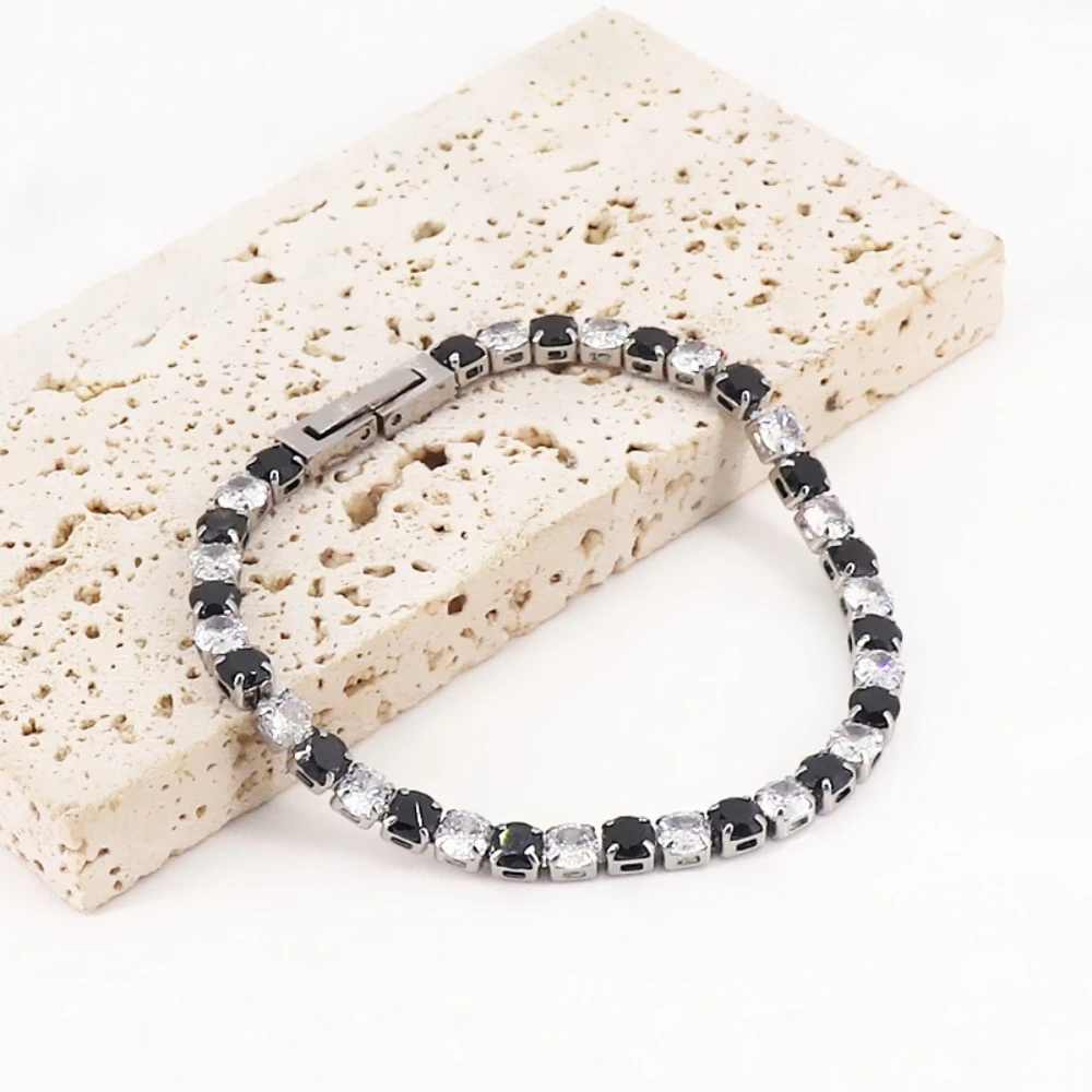 Sterling silver tennis bracelet product view
