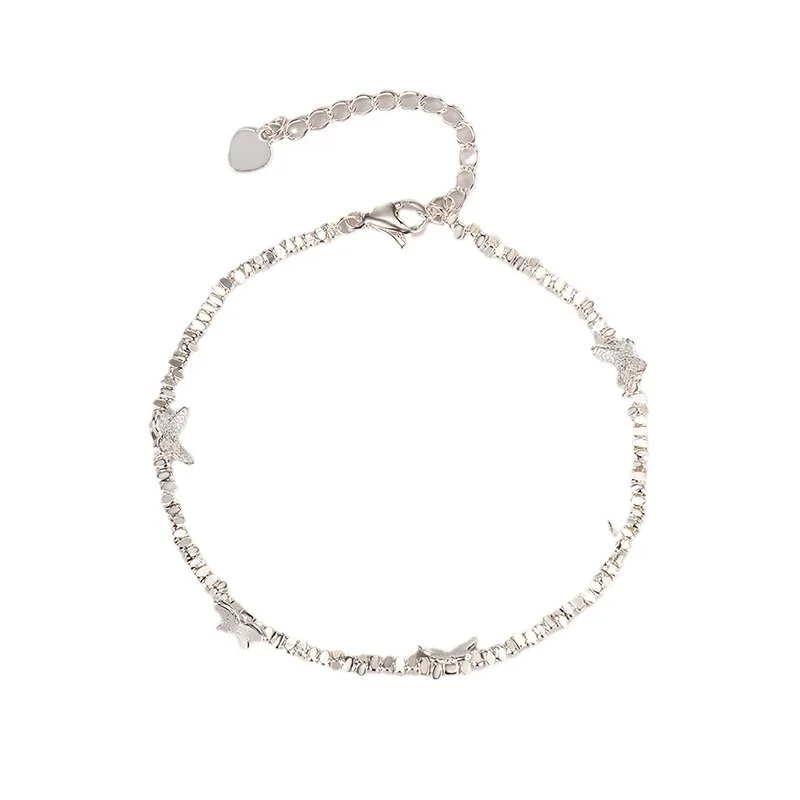 VENTFILLE 925 Sterling Silver Butterfly Bracelet for Girl Bead String Design Insect Fashion Versatile Jewelry Gift Dropshipping VENTFILLE 925 Sterling Silver Butterfly Bracelet for Girl Bead String Design Insect Fashion Versatile Jewelry Gift Dropshipping