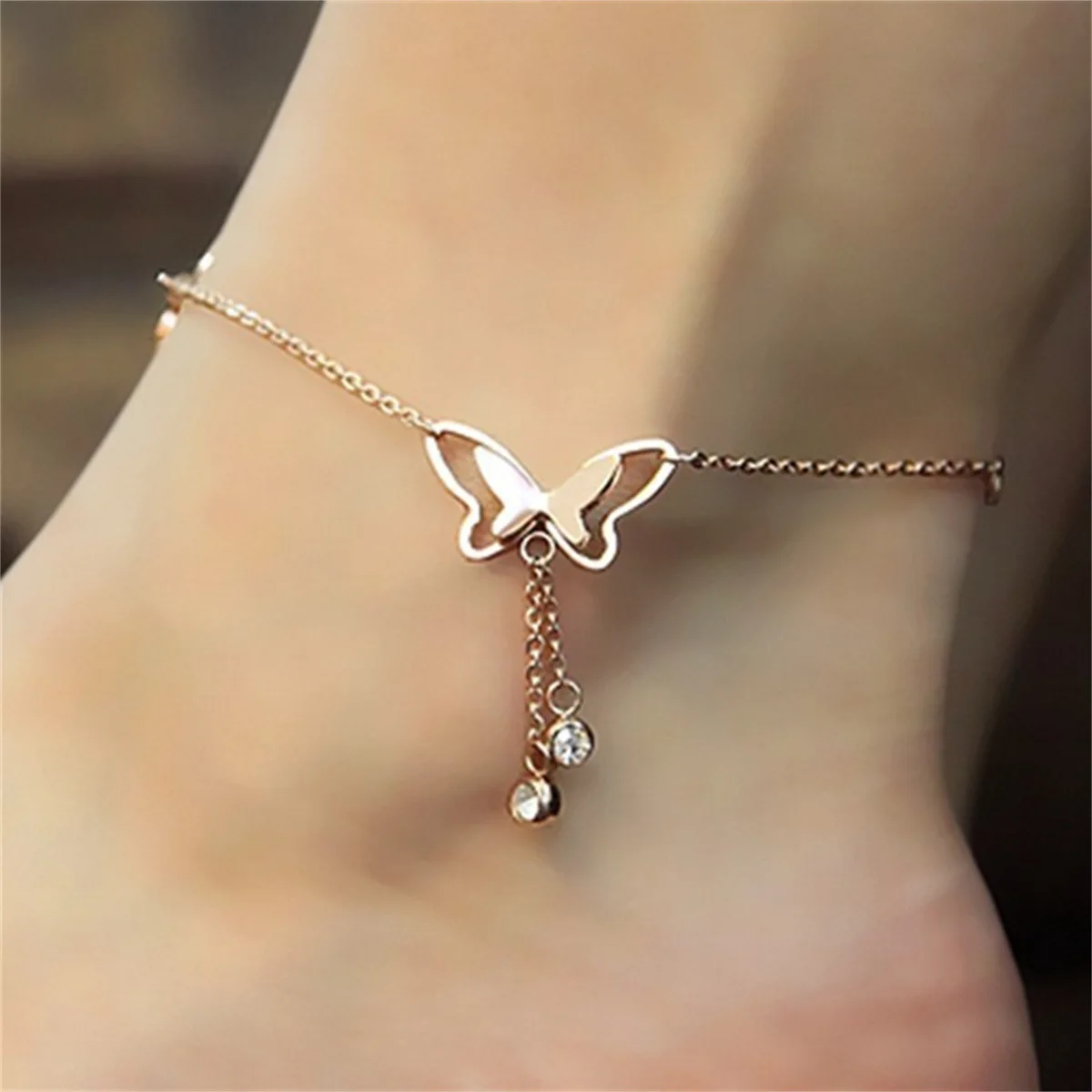 Bohemian Gold Silver Color Hollow Butterfly Anklets for Women Fashion Insect Zircon Ankle Bracelet Summer Beach Foot Chain Jewel Bohemian Gold Silver Color Hollow Butterfly Anklets for Women Fashion Insect Zircon Ankle Bracelet Summer Beach Foot Chain Jewel