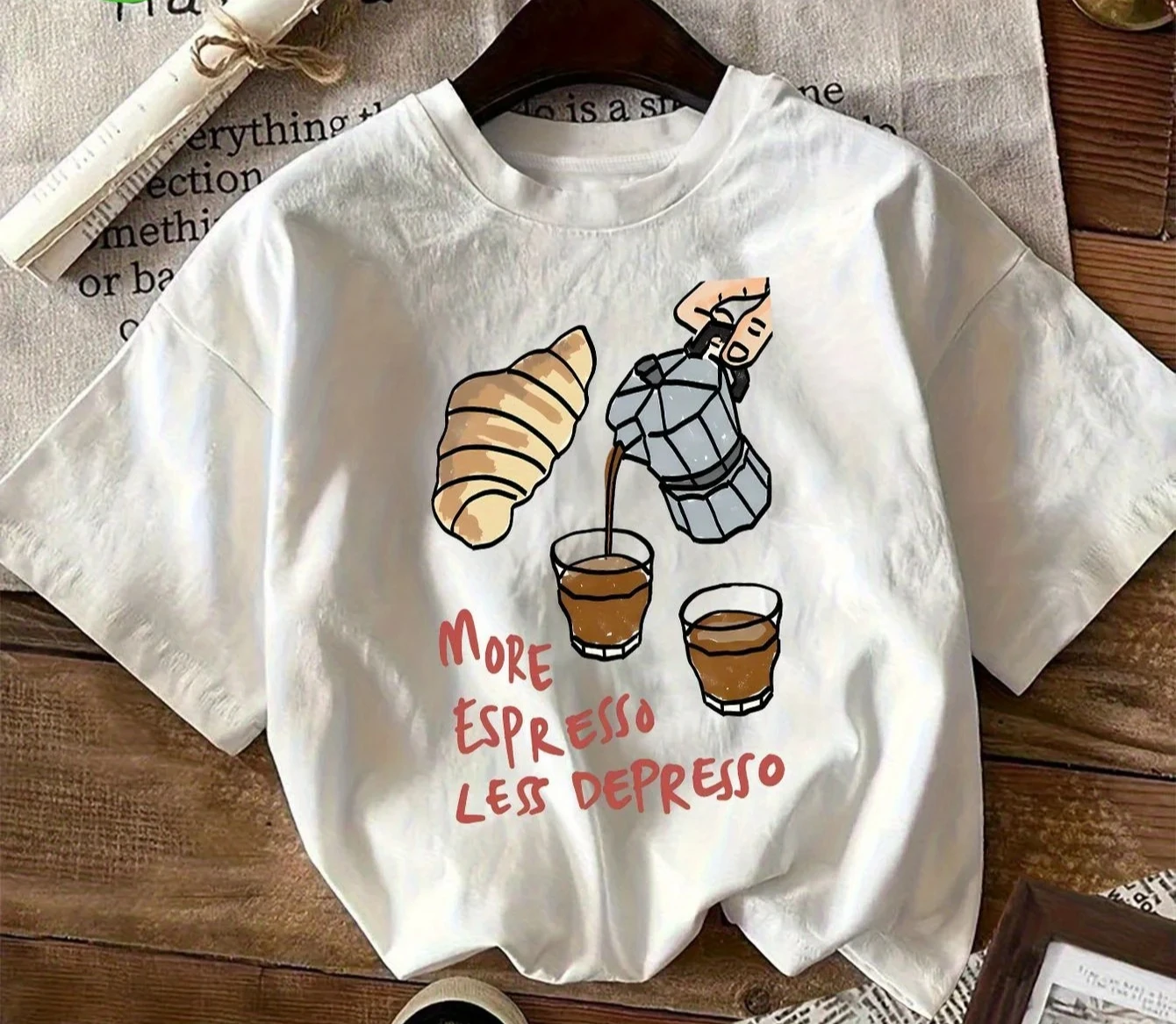 Coffee lover graphic tee white