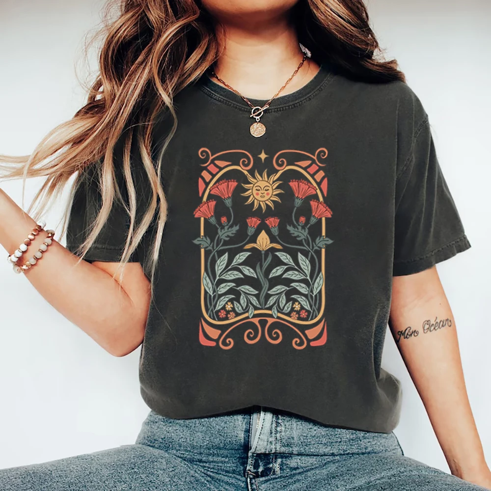 Boho Wildflowers Tshirt Boho Flowers T Shirt Women Short Sleeve T-shirts Vintage Casual Tops Floral Nature Tee Women Clothing Boho Wildflowers Tshirt Boho Flowers T Shirt Women Short Sleeve T-shirts Vintage Casual Tops Floral Nature Tee Women Clothing