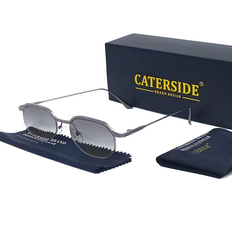 Caterside retro small frame sunglasses in silver