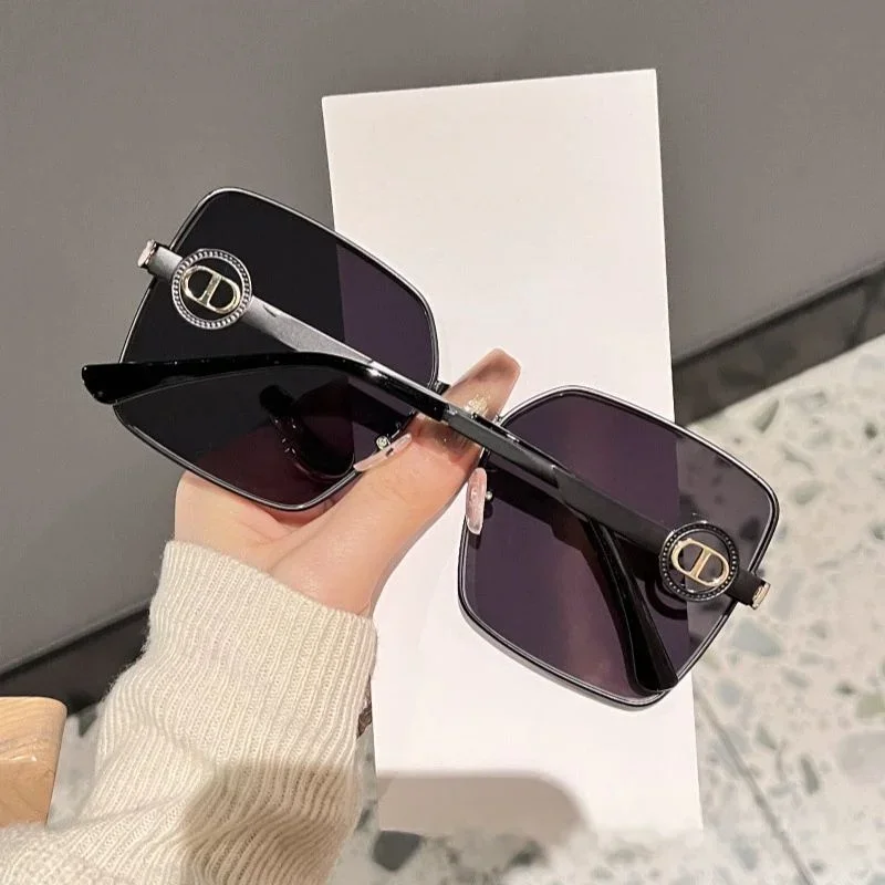DS-7981 oversized rimless sunglasses side view