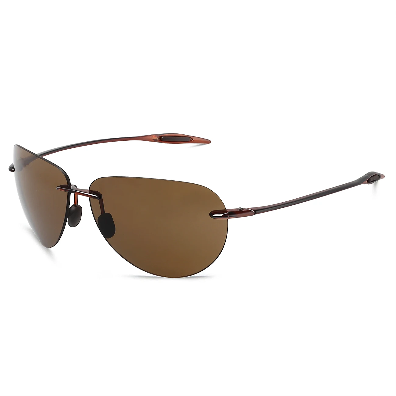 Juli TR90 rimless sport sunglasses in brown