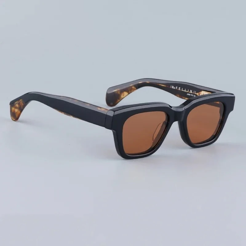 Fellini square acetate sunglasses in tortoiseshell