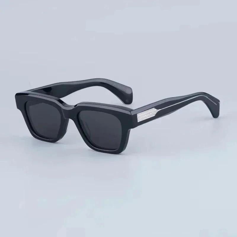 Fellini square acetate sunglasses in classic black