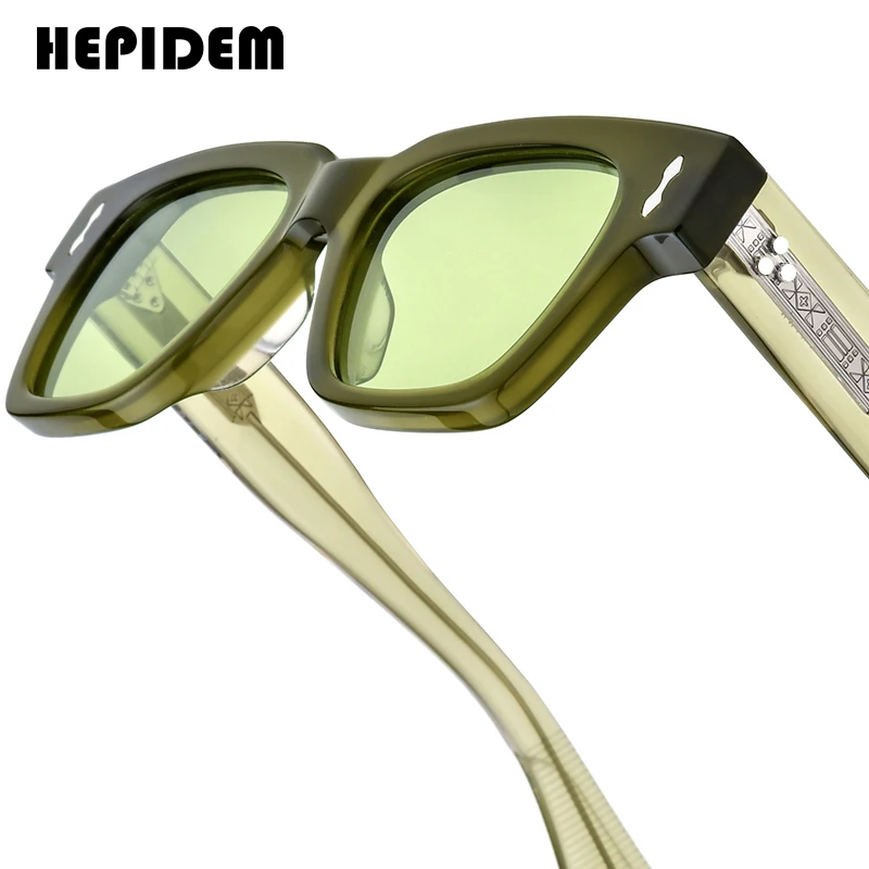 Hepidem square sunglasses olive green frame