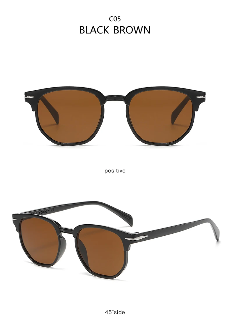 Retro round sunglasses in brown tortoiseshell