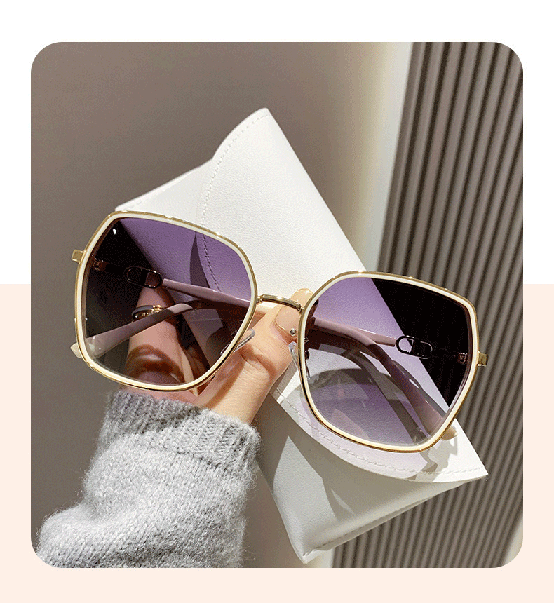 Zirosat oversized square sunglasses with gradient lens