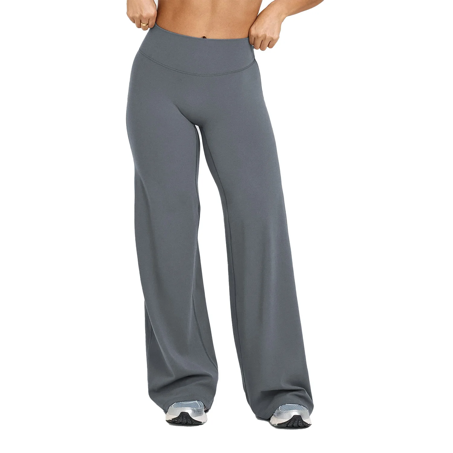 Flare yoga pants for women in purple