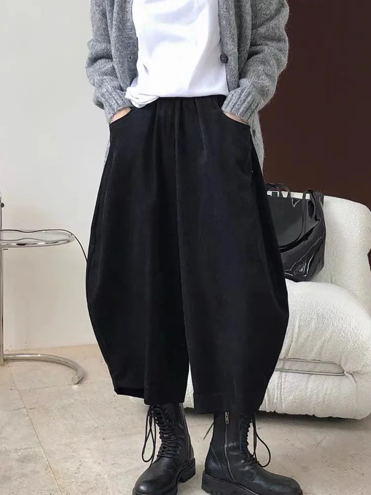 2023 Autumn Casual Harem Pants Women Cotton High Waisted Trousers Retro Loose Bloomers Women’s Oversize Pants Baggy Sweatpants 2023 Autumn Casual Harem Pants Women Cotton High Waisted Trousers Retro Loose Bloomers Women's Oversize Pants Baggy Sweatpants