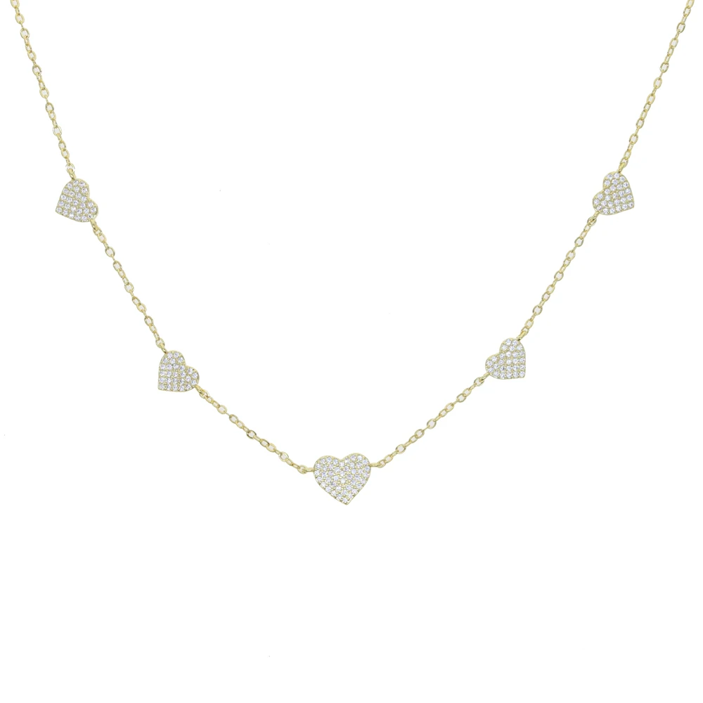 CZ heart charm necklace gift packaging