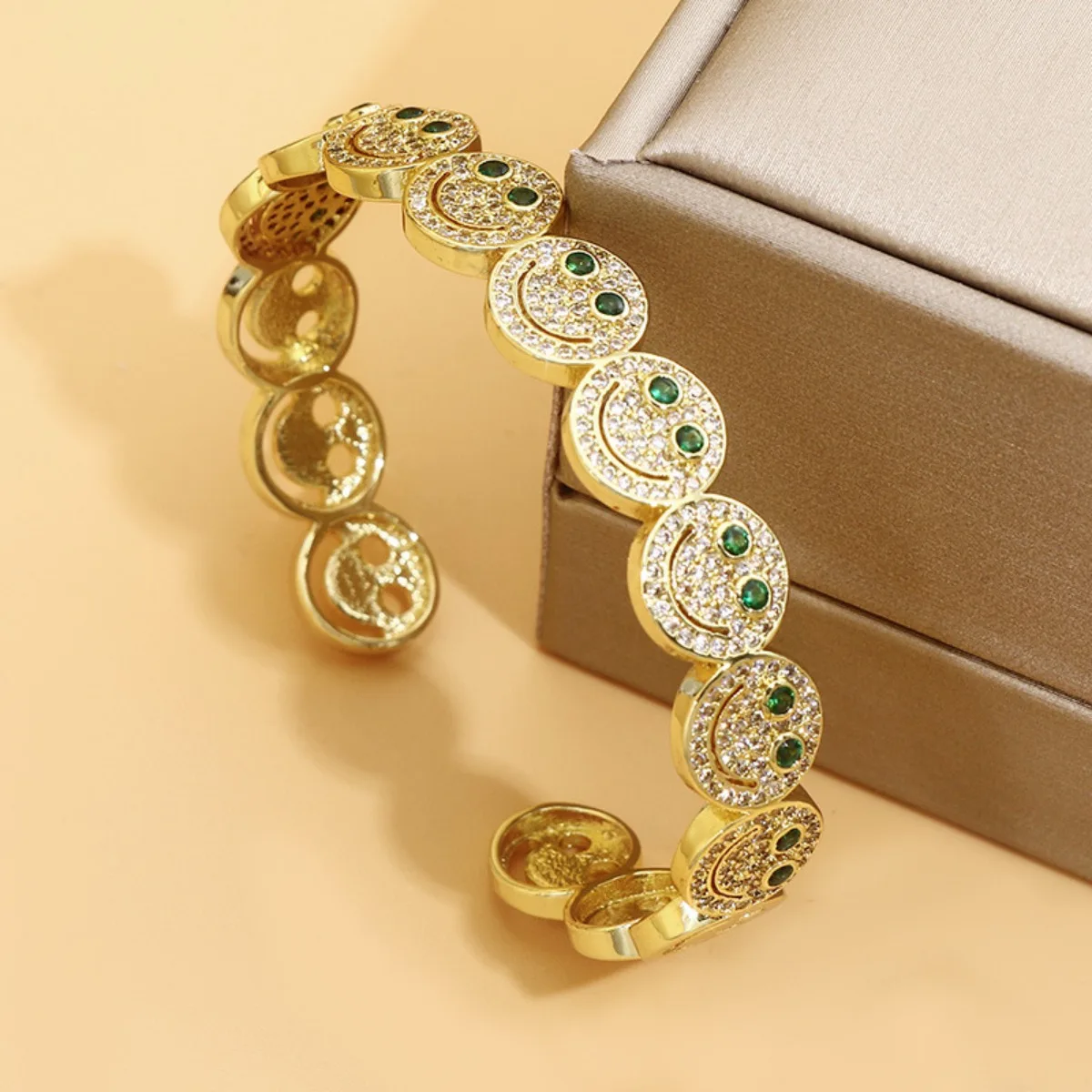 2025 New Simple Smile Smiley Bracelet Copper Gold Plated Cubic Zirconia Round Smile Cuff Bracelet Women’s Classic Party Gift Bracelets and Bangles Jewelry & Watches 2025 New Simple Smile Smiley Bracelet Copper Gold Plated Cubic Zirconia Round Smile Cuff Bracelet Women's Classic Party Gift Bracelets and Bangles Jewelry & Watches KDBazar