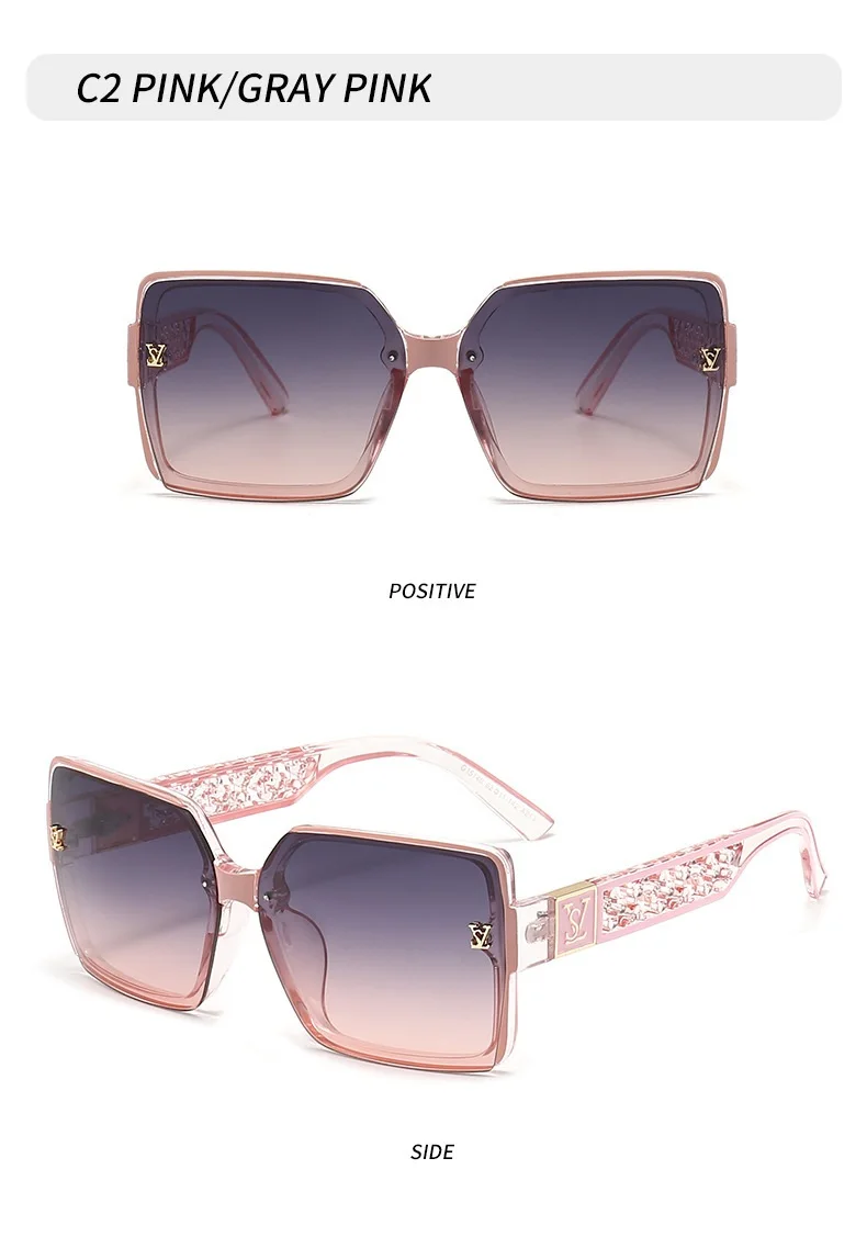2026 New Fashion Glamour Sunglasses For Women And Men Stylish Oversize Designer Sun Glasses Square Unisex Shades UV400 2026 New Fashion Glamour Sunglasses For Women And Men Stylish Oversize Designer Sun Glasses Square Unisex Shades UV400